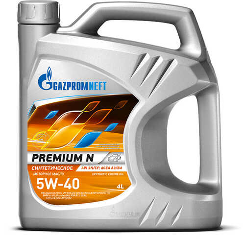 GAZPROMNEFT 253140423 Масло моторное Premium N 5W-40 синтетическое 4 л 2389900144;Моторное масло