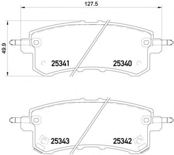 TEXTAR 2534001 Колодки дисковые задние! Nissan Patrol, Infiniti QX56 5.6 10>