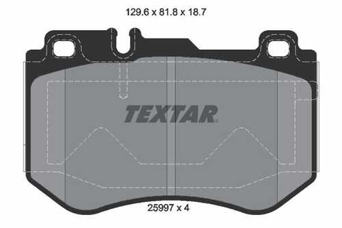 TEXTAR 2599701 Колодки диск. пер.! MB W205 1.6-2.2i/D 13>