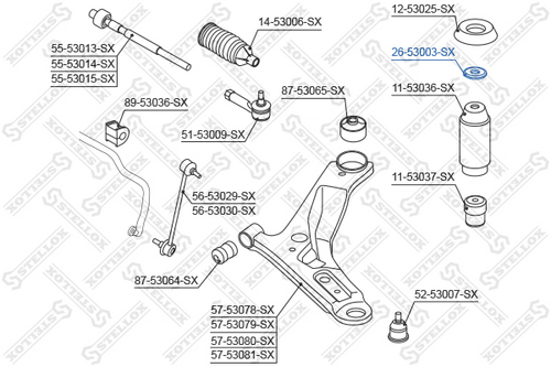 STELLOX 26-53003-SX 853 1603 [5461207000] подшипник опоры аморт. KIA Picanto 04>