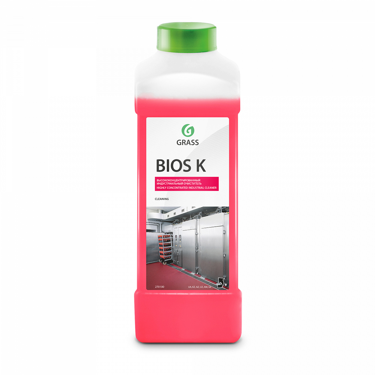 GRASS 270100 Средство для очистки и обезжиривания различных поверхностей! щелочное 'Bios K' (канистра 1л)