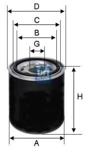 UFI 2725900 Картридж осушителя! M39x1.5 H162.5mm All