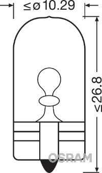 OSRAM 2827NA Лампа ORIGINAL LINE! 1шт. (WY5W) 12V 5W W2.1x9.5d качество ориг. з/ч (ОЕМ)