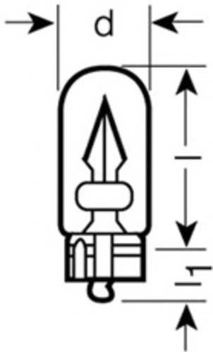 OSRAM 2841 Лампа накаливания, ORIGINAL LINE W3W, 24В 3Вт