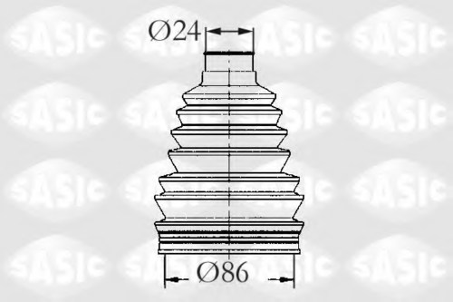 SASIC 2933053 Комплект пыльника ШРУСа наружного! Peugeot 205/306 1.1-1.9GTi 87>