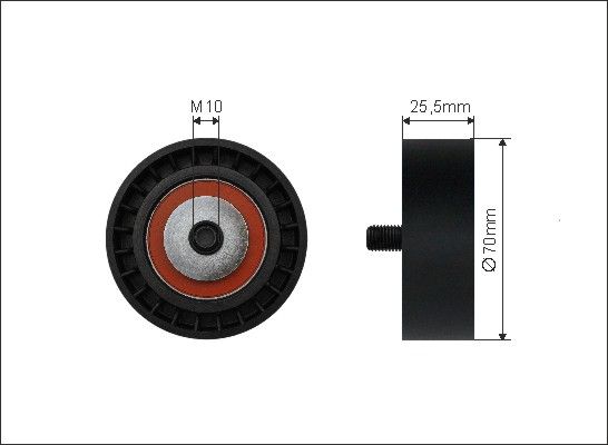 CAFFARO 294-25 Tensioner Pulley, v-ribbed belt