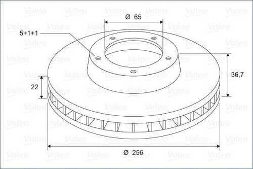 VALEO 297603 VL диск тормозной передний! Audi A1/A3, VW Bora/Polo, Skoda Octavia/Fabia 1.4-1.9 96>