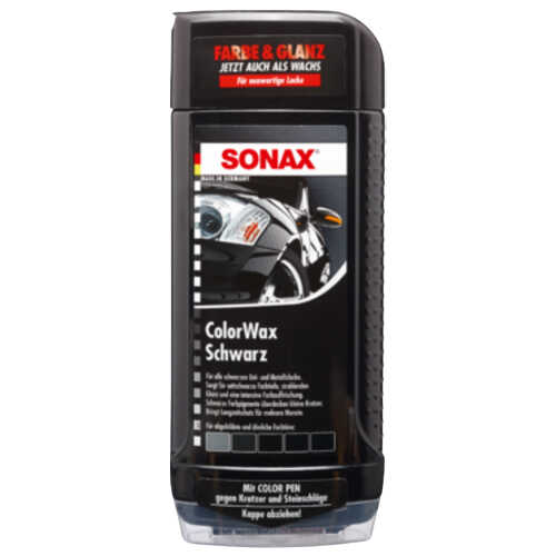 SONAX 298 200 SX 500ml! Воск цветной - Черный. Интенсивно освежает цвет, защищает от атмосф. воздействий.