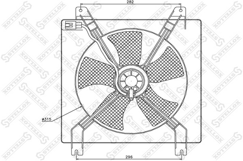STELLOX 2999255SX Вентилятор охлаждения! Chevrolet Lacetti 1.6i 05>