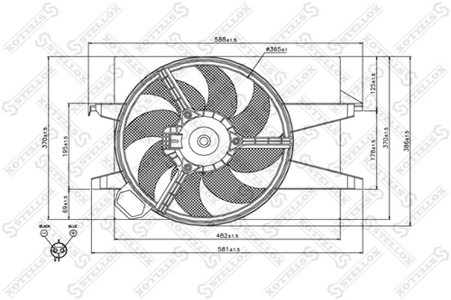 STELLOX 29-99403-SX Вентилятор, охлаждение двигателя