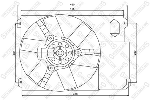 STELLOX 29-99427-SX Вентилятор охлаждения! Peugeot 307 1.6-2.0i 16V 01-09