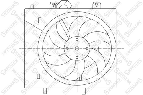 STELLOX 2999444SX Вентилятор охлаждения! Citroen C2/C3/C5 1.6-3.0 02>