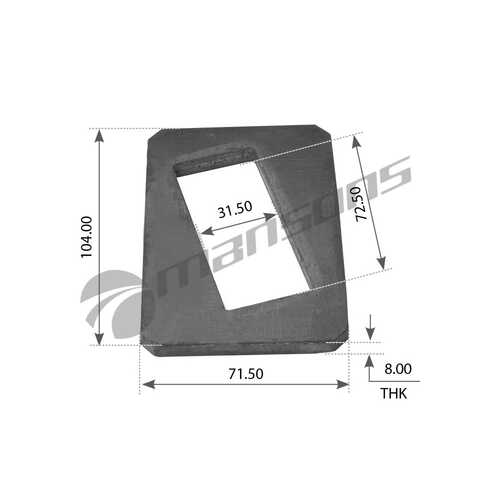 MANSONS 300099 Пластина стопорная! (м) пальца рессоры 105x71x5 BPW