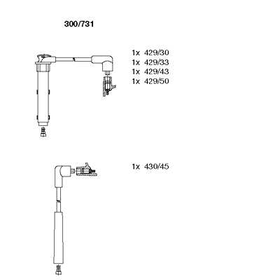 BREMI 300/731 Комплект проводов! Rover 200/400 1.4-1.6i 89>