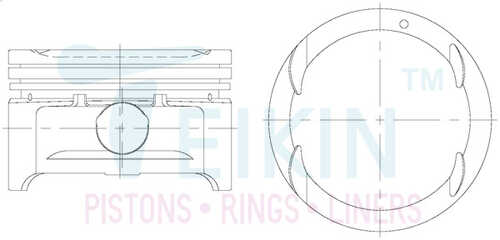 TEIKIN 30105STD Поршни на 4 цилиндра