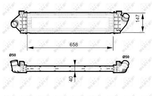 NRF 30515 Интеркулер Ford Mondeo/S-Max 2.0TDCI 07>