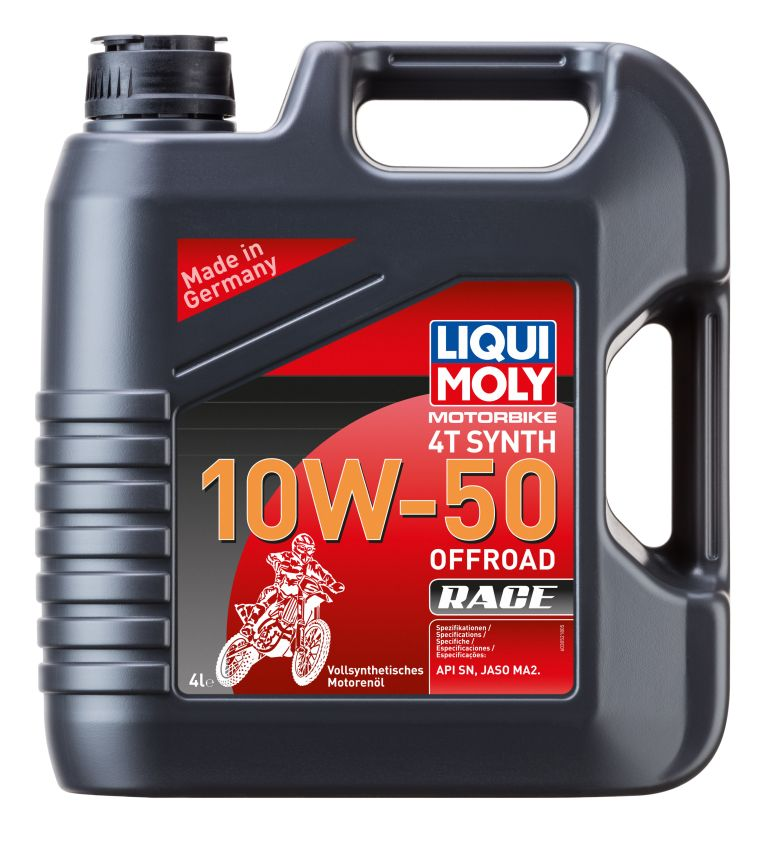 LIQUIMOLY 3052 LiquiMoly 10W50 Motorbike 4T Synth Offroad Race (4L) синт масло моторное! для мот. API-SL,JASO MA-2;Моторное масло