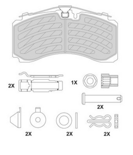 WUHLERMANN 31010050 31010050 колодки тормозные! WVA29318/29319 с р/к, зад дисковый тормоз Knorr ST7-430 SAF