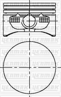 YENMAK 3104215000 Поршень с кольцами! d79 1.2x1.5x2.5 STD Opel Astra/Vectra 1.6 16V Y16XE/Z16XE 98>