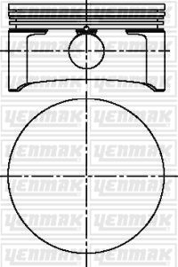 YENMAK 31-04219-000 Поршень с кольцами! d80.5 1.2x1.2x2 STD Opel Vectra 1.8 16V X18XE 98>