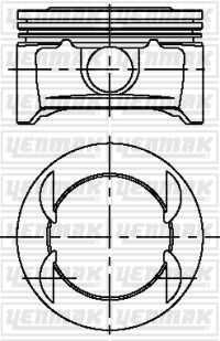 YENMAK 3104222000 Поршень ДВС с кольцами Opel Astra/Corsa 1.4 16V X14XE =73.4 1.2x1.2x2 std 00>