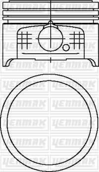 YENMAK 3104500000 Поршень ДВС с кольцами Peugeot Partner 1.4i TU3JP-L4 =75 1.5x1.5x2.5 std 02>