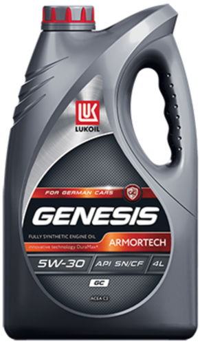 LUKOIL 3149300 Лукойл GENESIS ARMORTECH GC 5W30 (4L) масло моторное! синт. api SN,VW 504.00/507.00,MB 229.51, LL-04