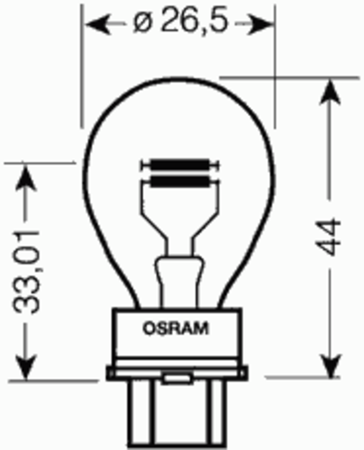 OSRAM 3157 Лампа накаливания, фонарь указателя поворота;Лампа накаливания, фонарь сигнала торможения;Лампа накаливания, задняя противотуманная фара;Лампа накаливания, фара заднего хода;Лампа накаливания, задний гарабитный огонь