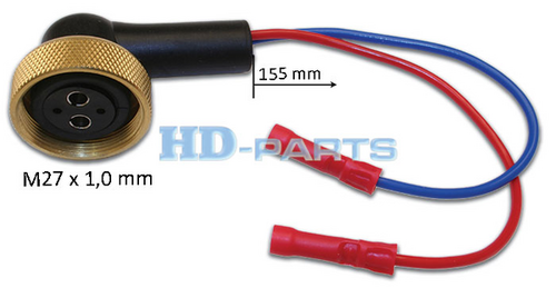 HDPARTS 316391 Кабель электрический датчиков/кранов (мп) 2/2 полюсов M27x1 L=300 Omn Universal