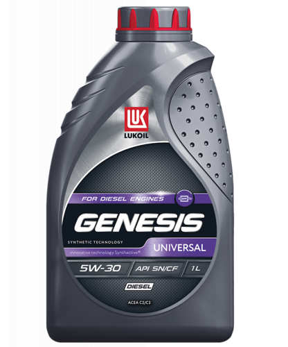 LUKOIL 3173866 Лукойл GENESIS UNIVERSAL DIESEL 5W30 (1L) масло моторное! полусинт. API SN/CF, ACEA C2/C3