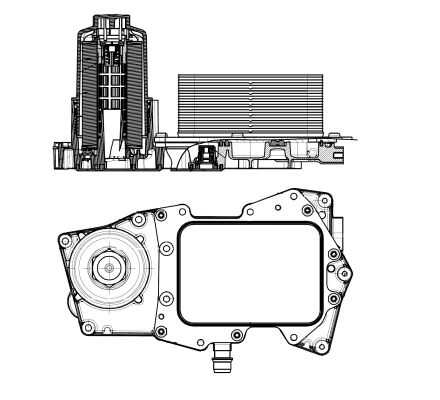 NRF 31827 Масляный радиатор, двигательное масло