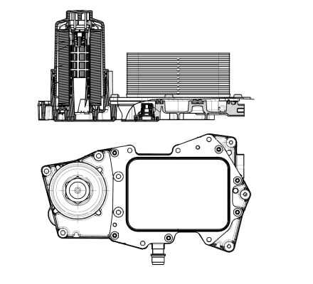 NRF 31827 Oil Cooler, engine oil