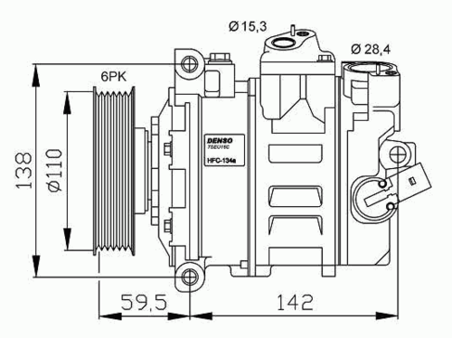 NRF 32146 Компрессор кондиционера! Audi A3, VW Golf/Touran 1.4-3.2 03>