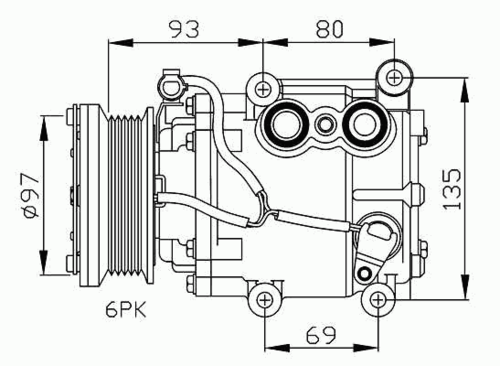 NRF 32247 Компрессор кондиционера! Ford Mondeo 1.8 16V/1.8SCi/2.0 16V 00-07