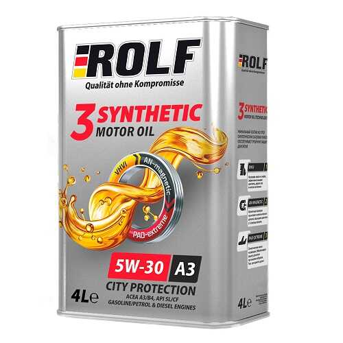 ROLF 322549 Масло моторное 3-SYNTHETIC SAE 5W30 A3/B4 (синт) 4л (4)