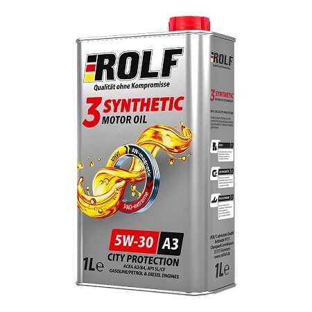 ROLF 322550 Масло моторное 3-SYNTHETIC SAE 5W30 A3/B4 (синт) 1л (12)