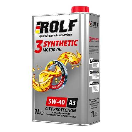 ROLF 322552 Масло моторное 3-SYNTHETIC SAE 5W40 A3/B4 (синт) 1л (12)