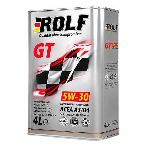 ROLF 322620 Масло GT SAE 5W-30 ACEA A3/B4 (синт.) 4л