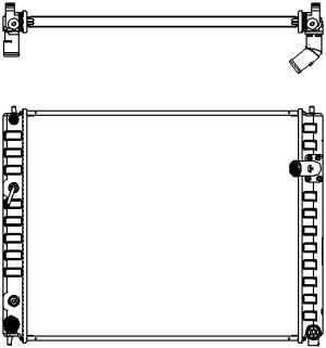 SAKURA 32518501 Радиатор системы охлаждения! АКПП Infinity EX/FX 3.5-5.0i 08>
