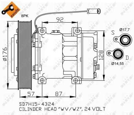 NRF 32700 Компрессор, кондиционер