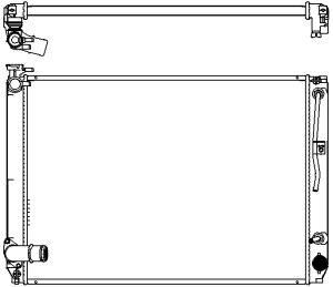 SAKURA 3271-8501 Радиатор системы охлаждения! АКПП, 24мм Lexus RX350 3.5i 06-08