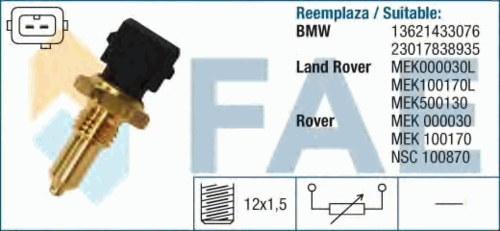 FAE 33155 Датчик температуры охл. жидк.! BMW E46/E39/Z3 1.6i-2.8i/1.8-3.0D/TD 98>