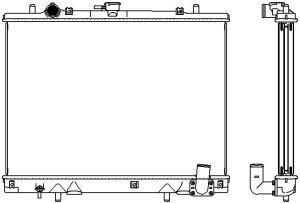 SAKURA 3322-1002 Радиатор системы охлаждения! МКПП, 42мм Mitsubishi L200 2.5TD 96-01