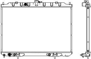 SAKURA 3341-1034 Радиатор системы охлаждения! АКПП Nissan X-Trail 2.0/2.5 01>