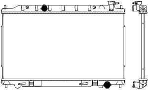 SAKURA 3341-1068 Радиатор системы охлаждения! АКПП, 16мм Nissan Teana 2.3/3.5i 03-08