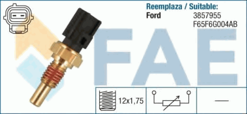 FAE 33746 Датчик температуры охл. жидк.! Ford Focus/Puma 1.6i 16V 98>