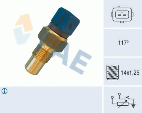 FAE 34440 Датчик температуры охл. жидк.! Peugeot 206/306 1.1i/1.4i/1.6i 98>