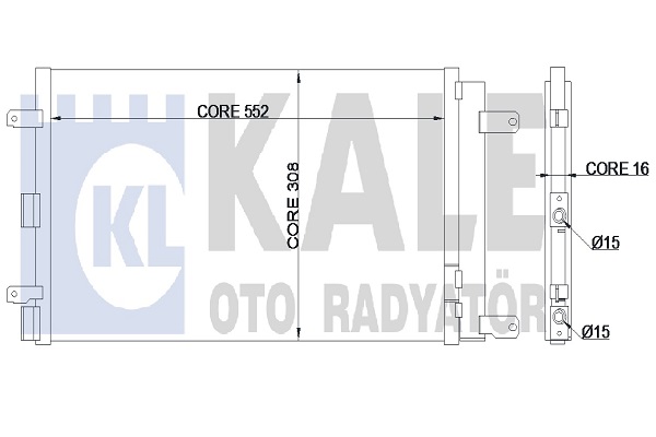 KALEOTORADYATOR 345355 Радиатор кондиционера Doblo 06->