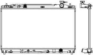 SAKURA 3461-8506 Радиатор системы охлаждения! Toyota Camry 2.4 07>
