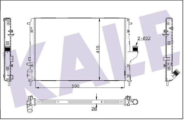 KALEOTORADYATOR 346210 Радиатор системы охлаждения! Dacia Logan 1.5DCi 08>